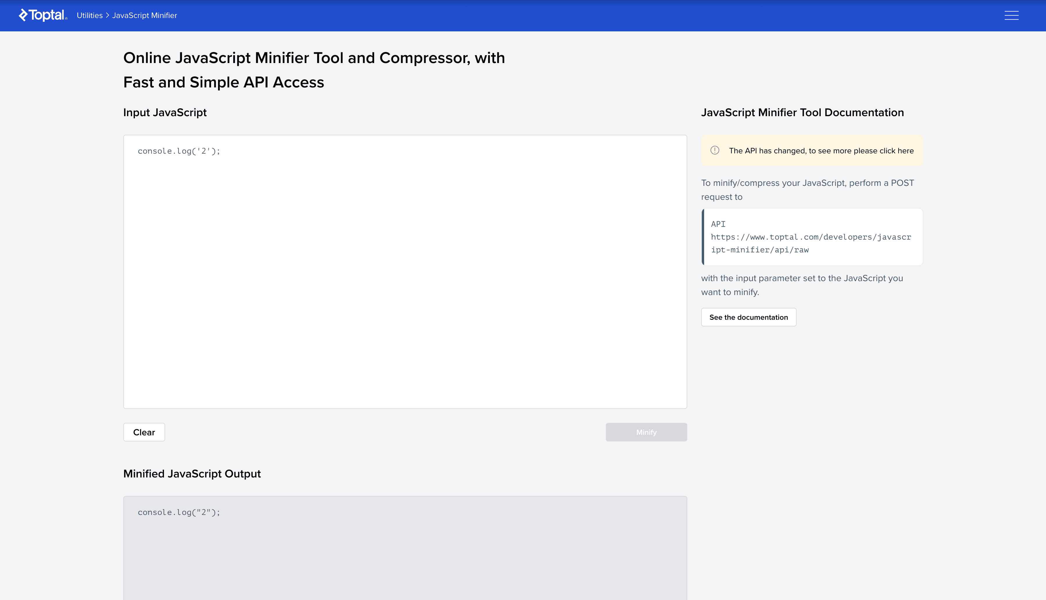 JavaScript Minifier project image